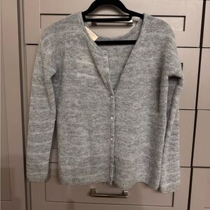 NWT Sezane Gaspard cardigan in mottled grey and silver, XXS (XS)